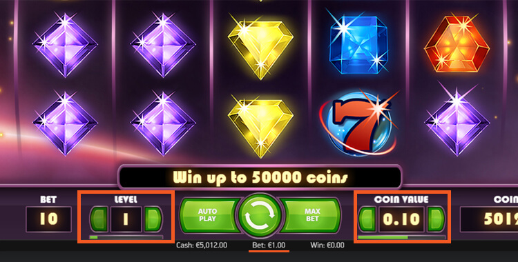 Starburst ベットレベル