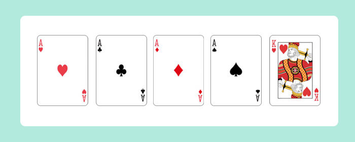 ポーカーの役フォーカード