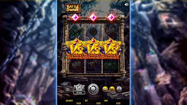 バトルドワーフ バトル絵柄3つ揃う