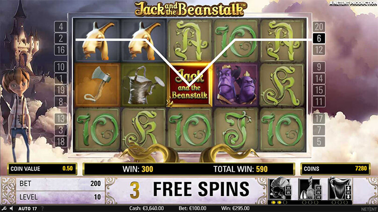 Jack and the Beanstalk フリースピン ワイルド絵柄