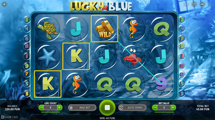 Lucky Blue ワイルド絵柄