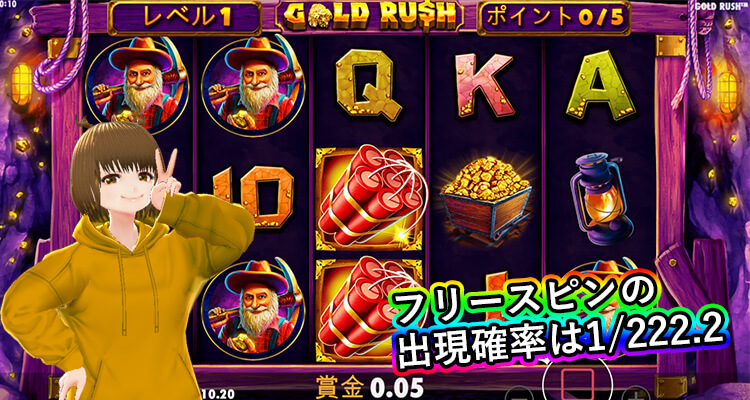 Gold Rush フリースピン確率