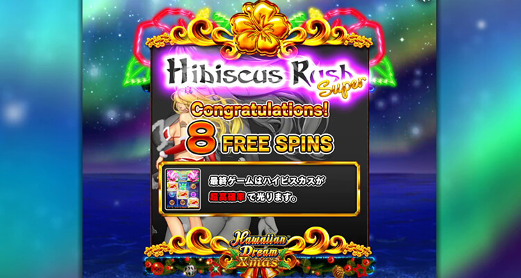 ハワイアンドリームクリスマス ボーナス突入画面