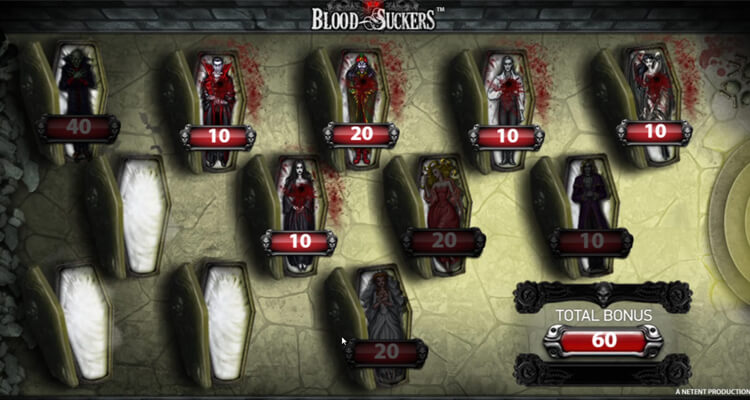 Blood Suckersボーナスステージ画面
