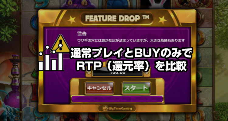 通常プレイとBUYのみのRTPを比較