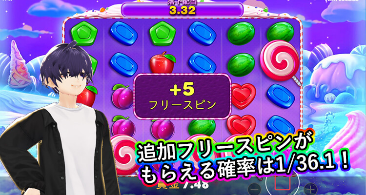 Sweet Bonanza 追加スピン出現確率