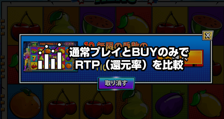 通常プレイとBUYのみのRTPを比較