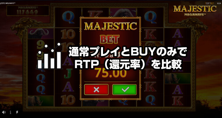 通常プレイとBUYのみのRTPを比較