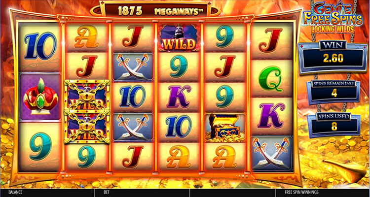 Genie Jackpots Megaways ロッキングワイルズ