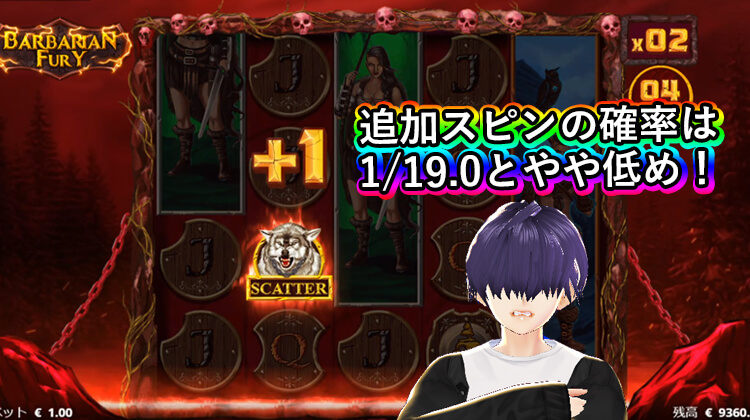 Barbarian Fury 追加スピン確率
