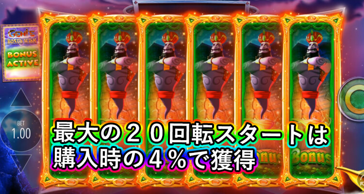 Genie Jackpots Megawaysタイプごとの勝率
