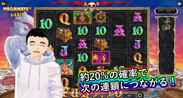 Pirate Kingdom Megaways 配当の発生と連鎖の期待度