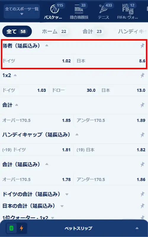 カジ旅のバスケW杯への賭け方