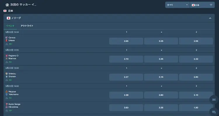 スポーツべットで世界中の試合にベット可能！